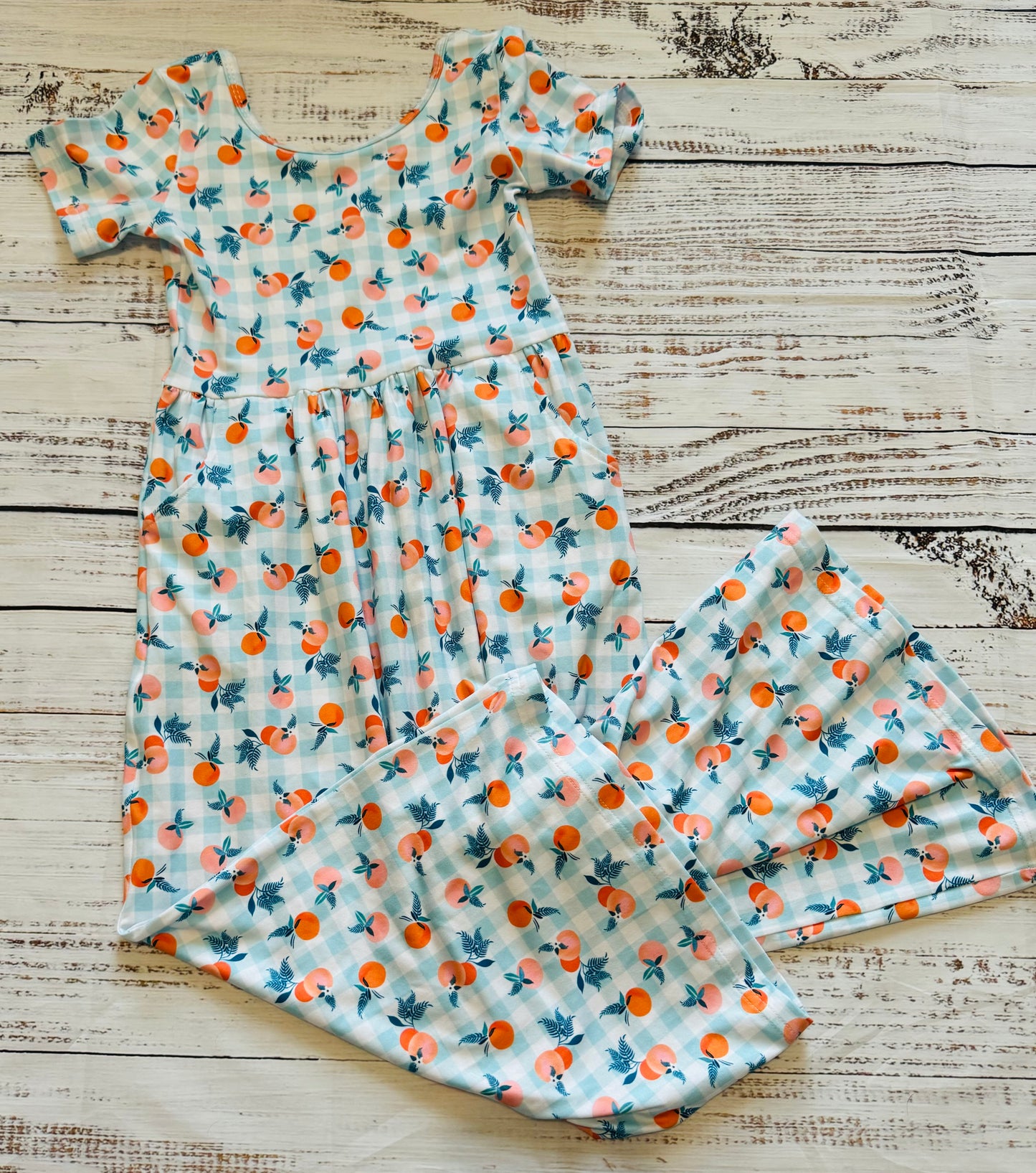 Sweet As A Peach Leggy Romper