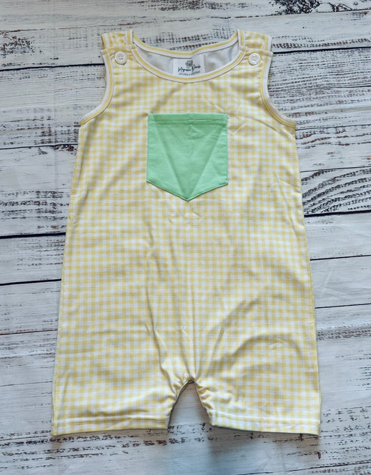 Yellow Plaid Romper