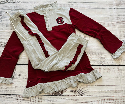 Girl Maroon Team Set